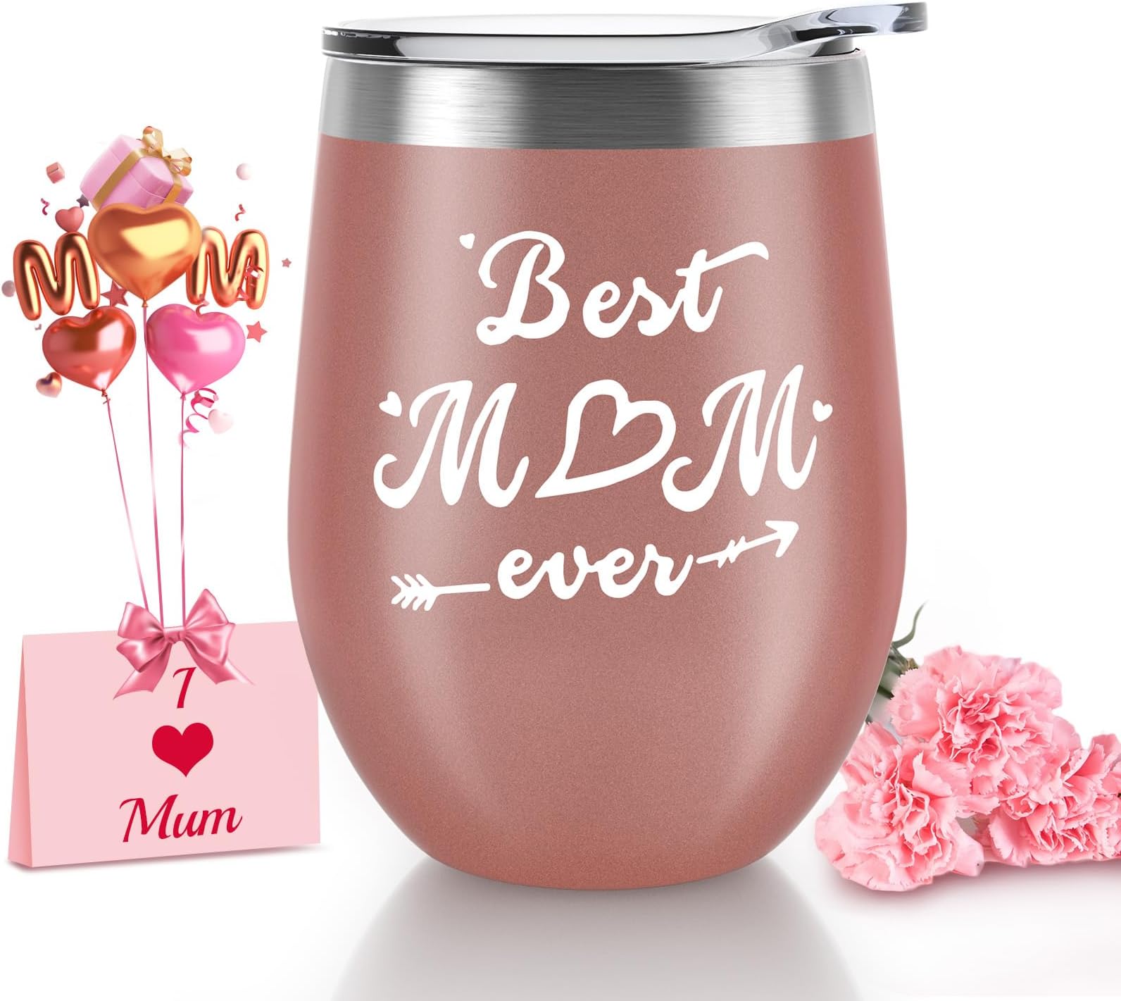 Winzwon Mum Christmas & Birthday Gifts - Funny Mug & Travel Mug with Lid, 12Oz