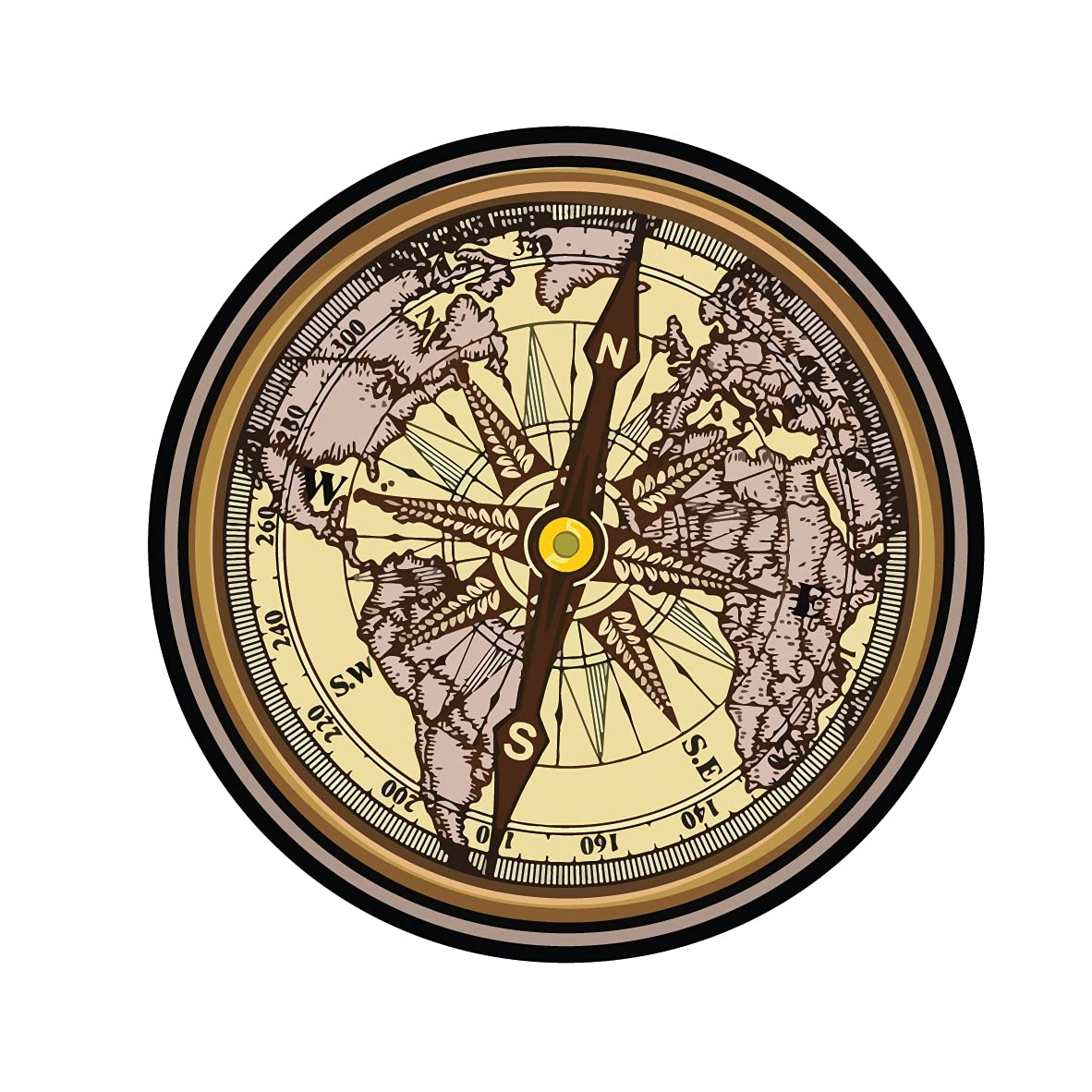 woopme Compass Traveler Sticker for Developers Programmers Wanderlust Adventurer Vinyl Decal Printed Sticker for Laptops Bottles Cars Bikes ( Multicoloured) (B09521RP3F) Amazon Price History, Amazon Price Tracker