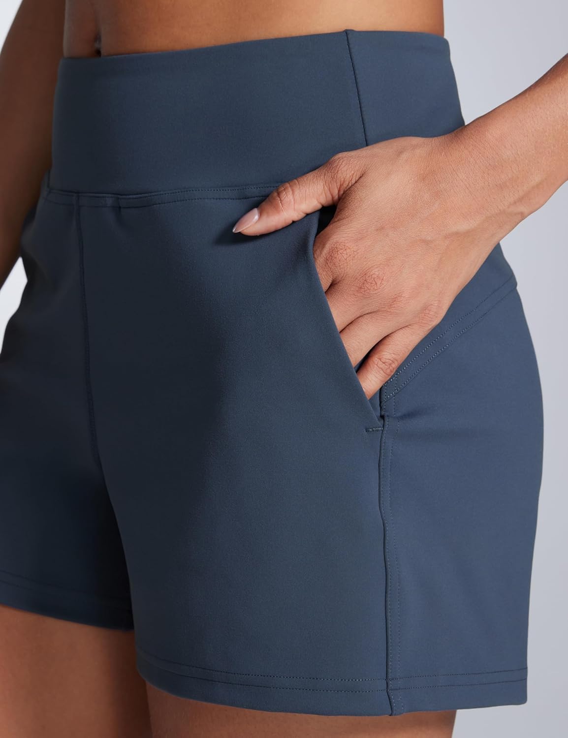 CRZ YOGA Butterbreeze Workout Shorts for Women Linerless High Waisted for Casual Athletic Gym Yoga with Pockets - Image 4