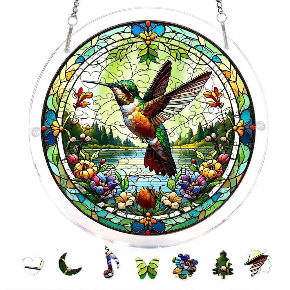 Acrylic Jigsaw Puzzle Suncatcher - Stained Glass Decor -14 Acrylic Jigsaw Puzzle Suncatcher - Stained Glass Decor -14