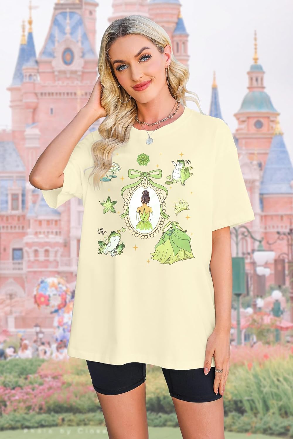 Oversized Magical Shirt Women Princess T-Shirt Magic Kingdom Shirts Family Vacation Castle Tee Tops - Image 4
