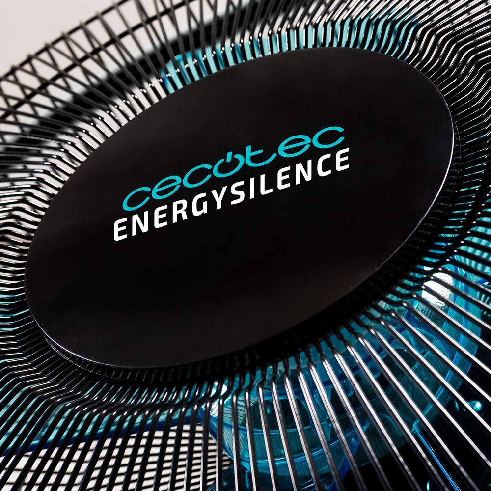 Cecotec Ventilateur sur Pied EnergySilence 510 40 W Oscillant 3 Vitesses | Diamétre 16 Pouces (40 cm), 5 Pales, Hauteur Réglable 110-130 cm, Oscillation Automatique