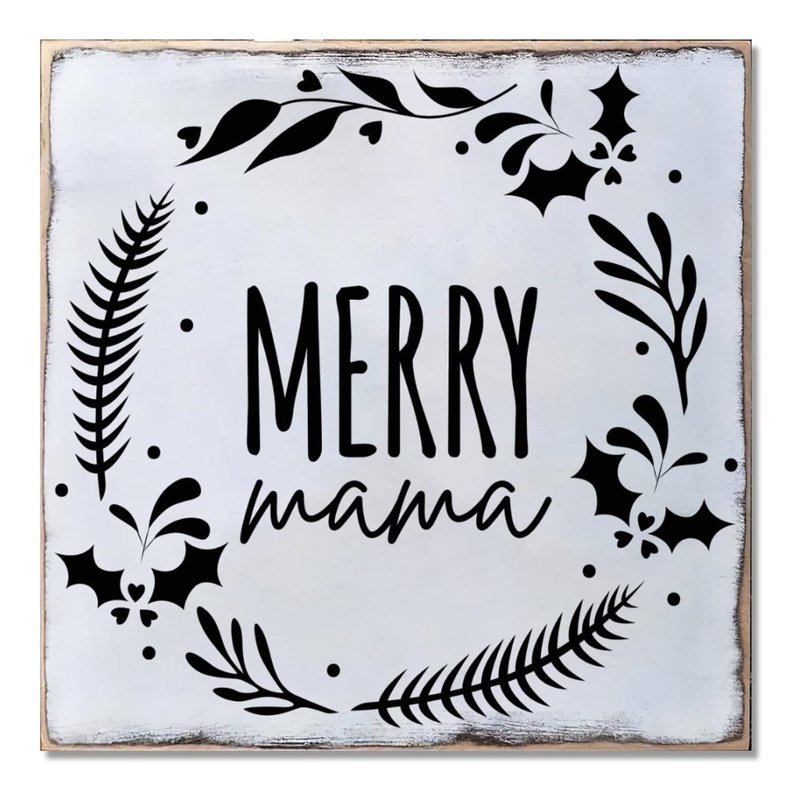 Panneau de porte Merry Mama pour célébrer la magie de Noël en famille