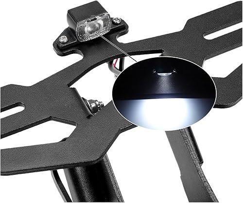 Miniatura 3 de RXBH Soporte para placa de matrícula compatible con Yamaha MT03 MT25 YZF R3 R25 2015-2023 Accesorios de motocicleta Soporte trasero Luz LED Fender
