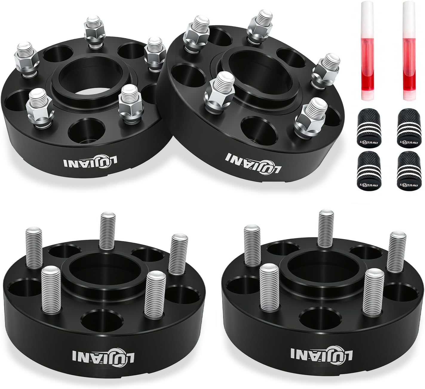 4 Pack 5x127mm Wheel Spacers for 2022-2025 Grand Cherokee WK2 WL Gladiator JT, 1.5" Thick Hubcentric Tire Spacer, M14x1.5 Thread Studs & 71.5mm Centric Bore, 5x5 Hub Centric Wheel Adapter