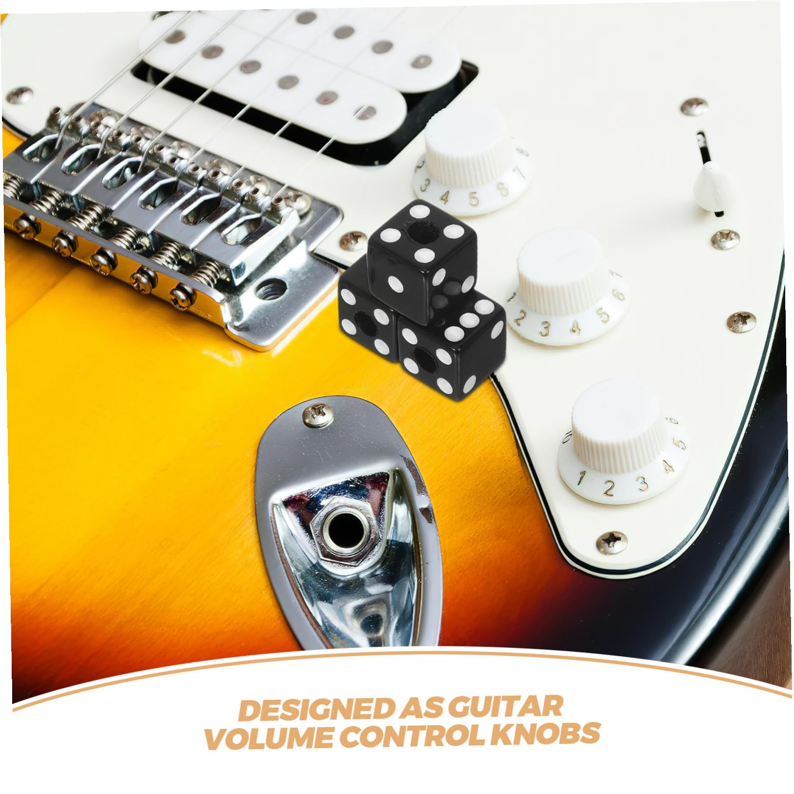 2 Set Pomelli Chitarra Dado Neri e Manopole Controllo Volume e Tono in Plastica per Basso Elettrico con Chiave Accessori Resistenti per Musicisti Professionisti