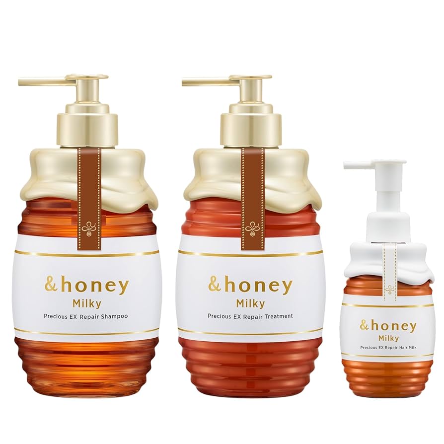 &honey Milky 限定デザイン シャンプー・トリートメントセット Amazon | &honey (アンドハニー) ミルキー プレシャスEX リペア