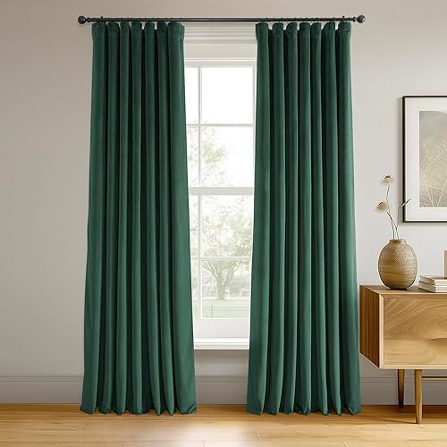 Miniatura 26 de HPD Half Price Drapes Cortinas Opacas Térmicas de Terciopelo Signature para Sala de Estar de 84 Pulgadas de Largo (1 Panel) con Bolsillo para Barra,