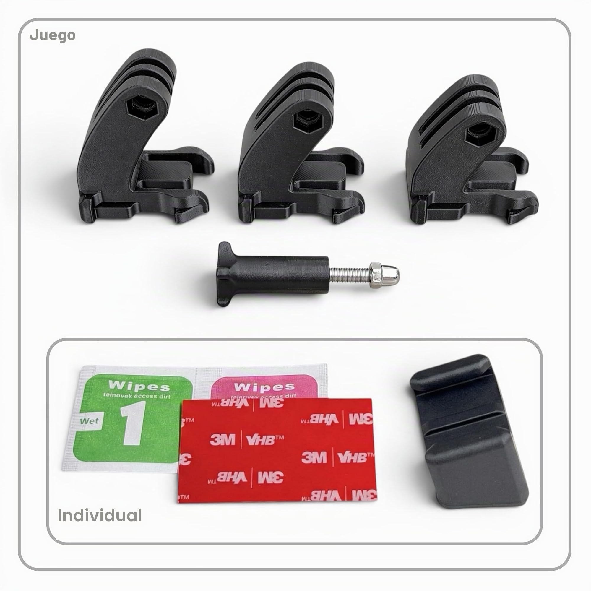 Action CAM Chin Mount para Cascos de Moto, Compatible con GoPro, dji, Insta360 (Single, Alpinestars Supertech R10)