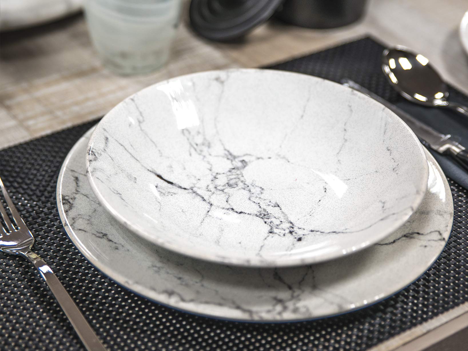 Set 12 Piatti Fondi In Porcellana Madam - Decoro Floreale, Diametro 21cm - Foto 13