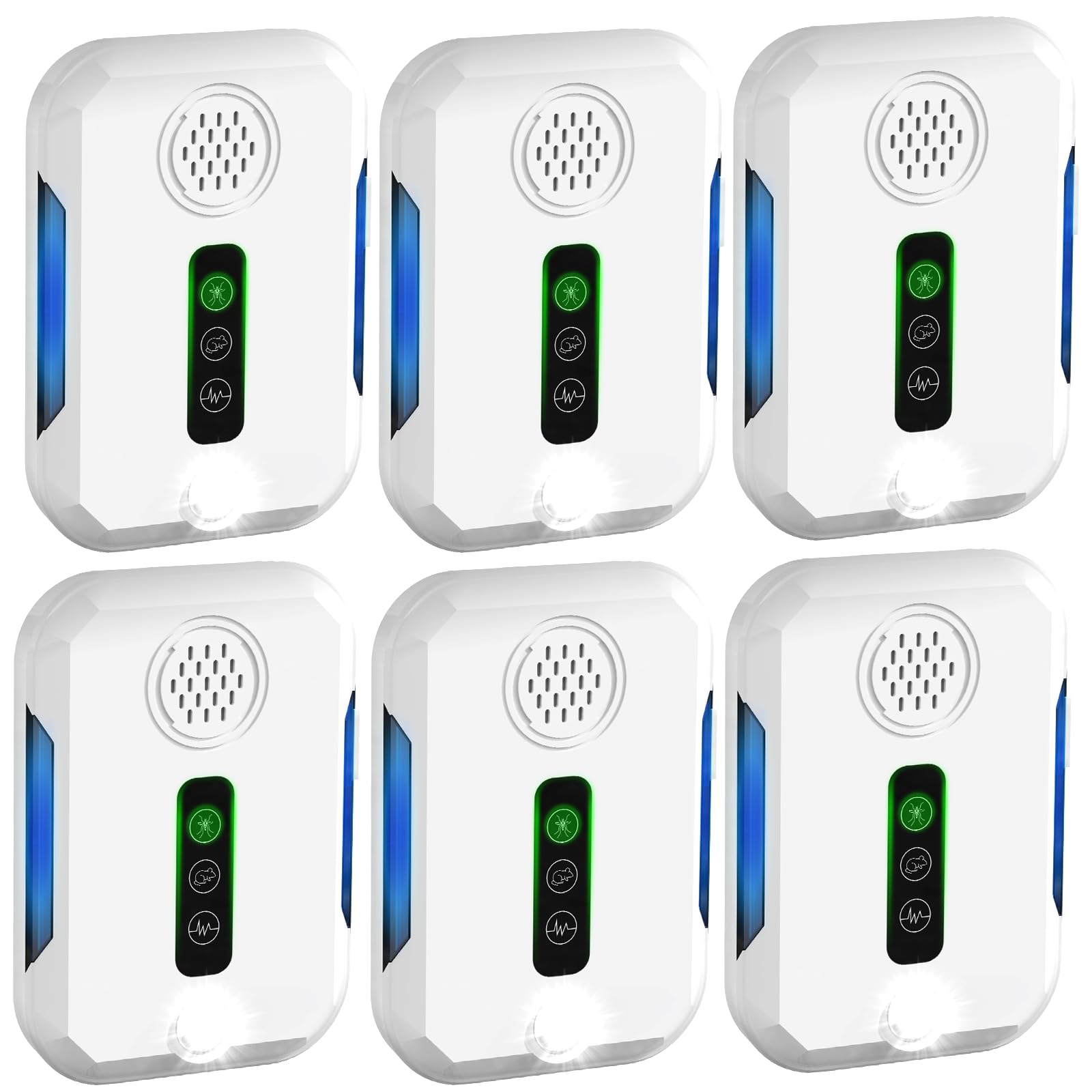 6 Pack Upgraded Ultrasonic Pest Repeller,Powerful Mouse & Rat Repeller Plug In For Mice,Spider,Rats,Mosquitoes, Cockroaches, and More - Safe for Pets and Humans — image 1