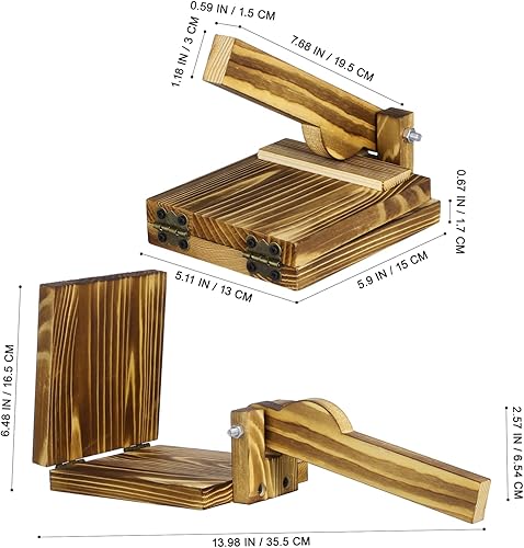 Miniatura 2 de Herramienta de prensado de masa de madera Máquina de bola de masa para hacer bollería Prensa de piel Herramienta de prensa manual Tortilla Prensa