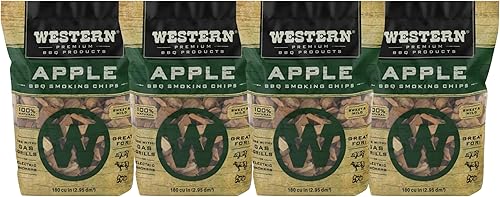 Miniatura 8 de Western Paquete variado de chips de madera para ahumar para barbacoa 4  Sabores de manzana mezquite nogal y cereza versión original