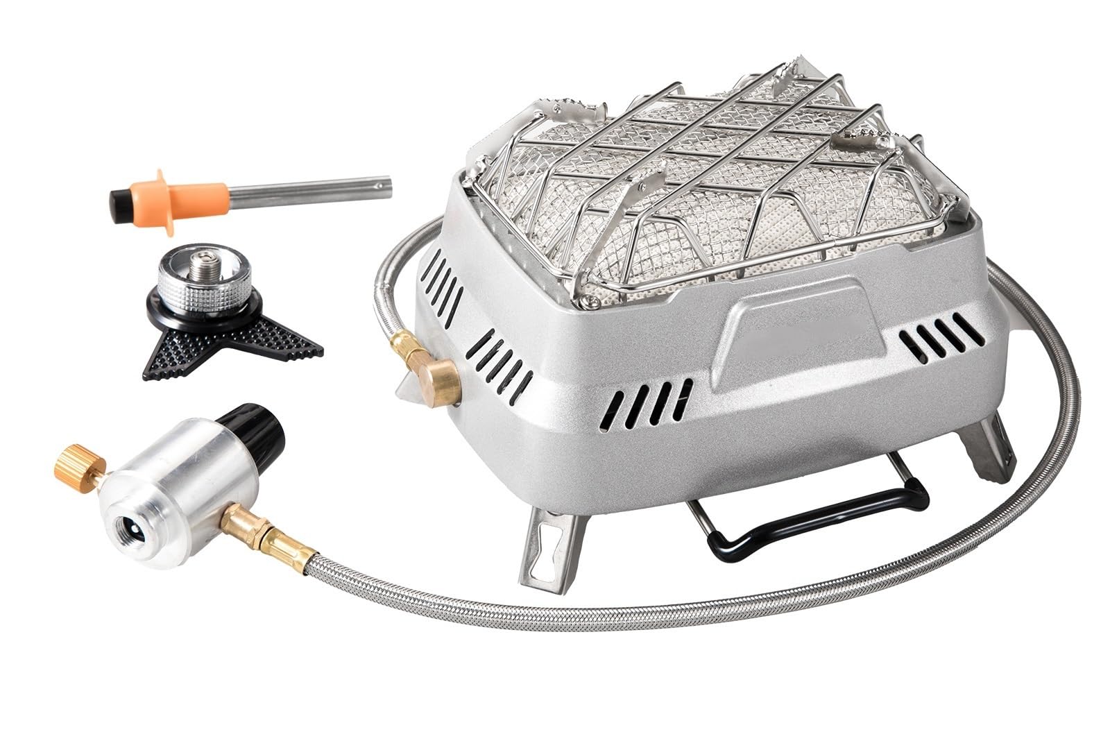 Stufa portatile 3800 W, riscaldatore a gas da campeggio multifunzionale per escursioni in tenda all'aperto