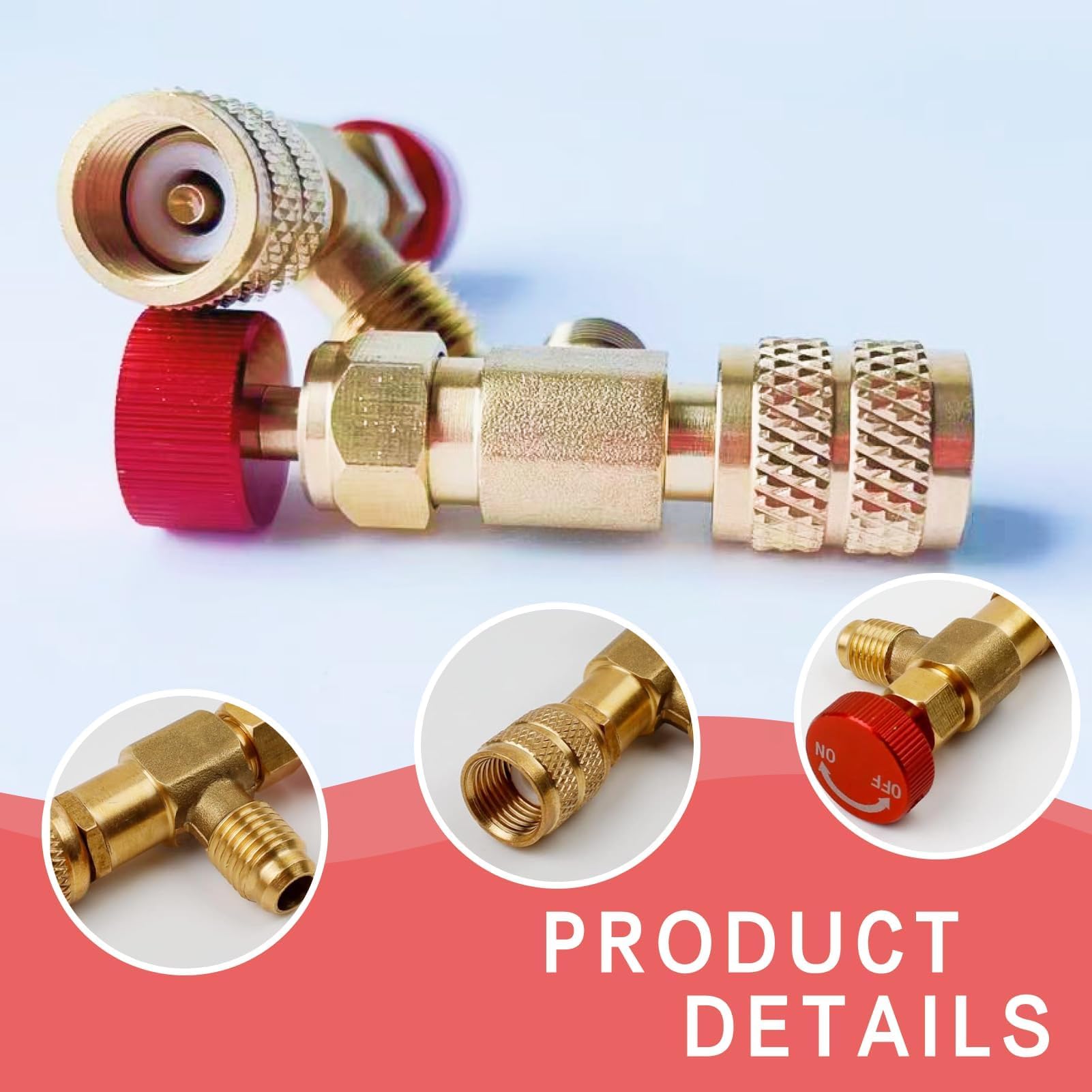 Valvola Sicurezza Condizionatore - Ottone, 1/4" - 5/16", Per Controllo Flusso Refrigerante - Foto 10