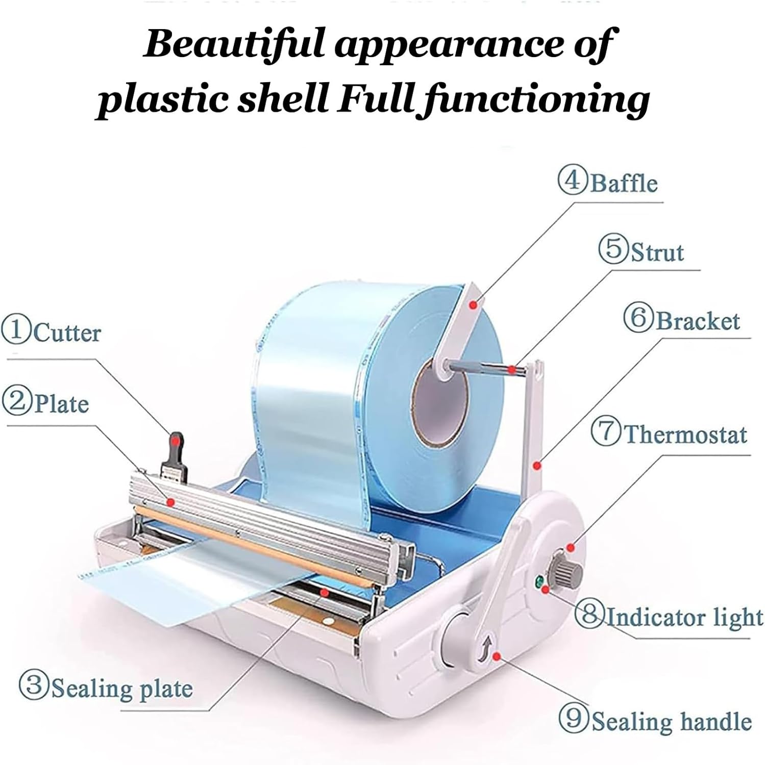 Automatic Sterilized Bags Sterile Dental Sealer Sealing Machine Package Sealing Equipment,Temperature Adjustable,25Cm Max Sealing Width,for Hospital,Clinic,Lab