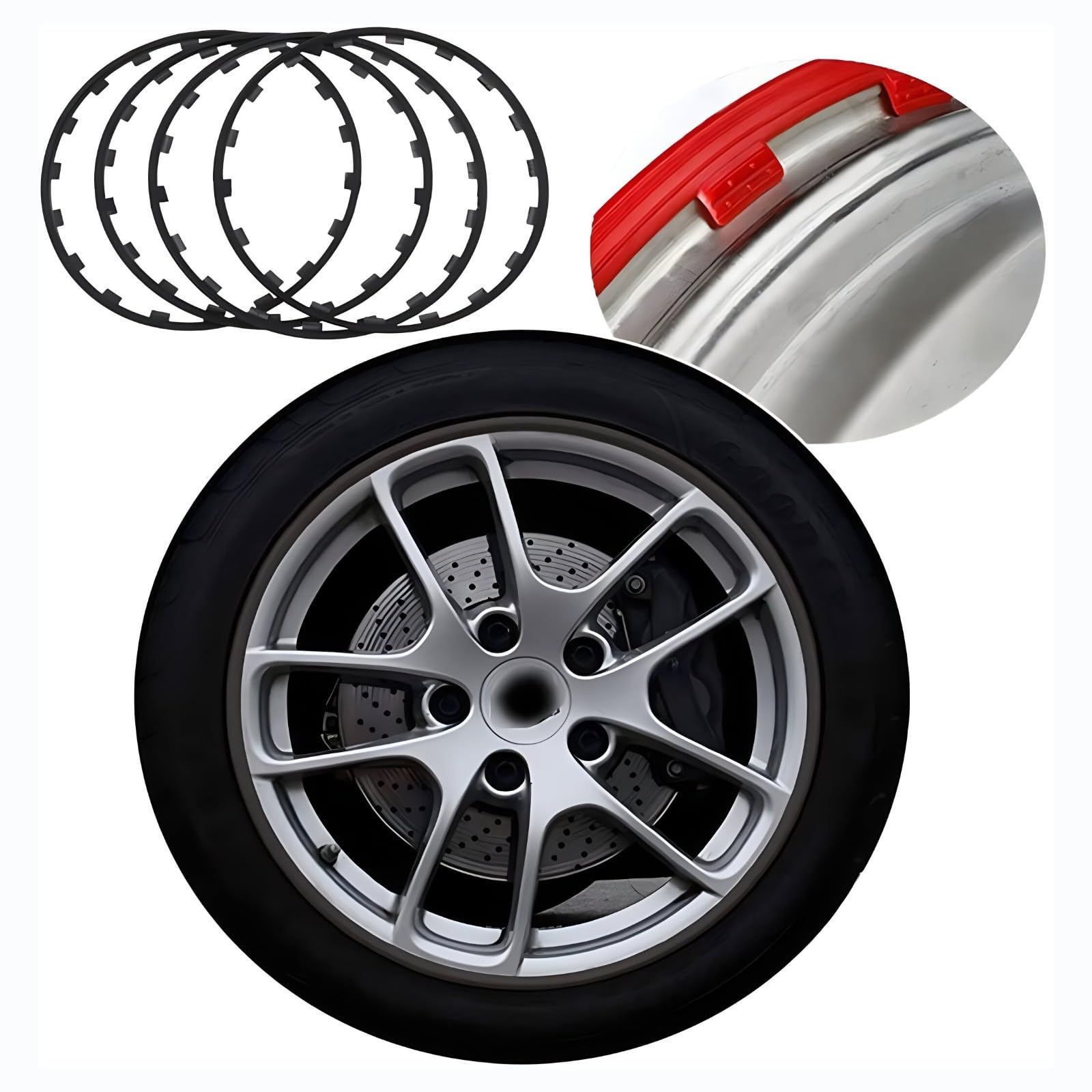 Wheels Rim Protectors for F𝘰rd WinD𝘚tar Ⅱ,Adds personality to the exterior of your vehicle and covers minor scratches and damage to your wheels（4pc）