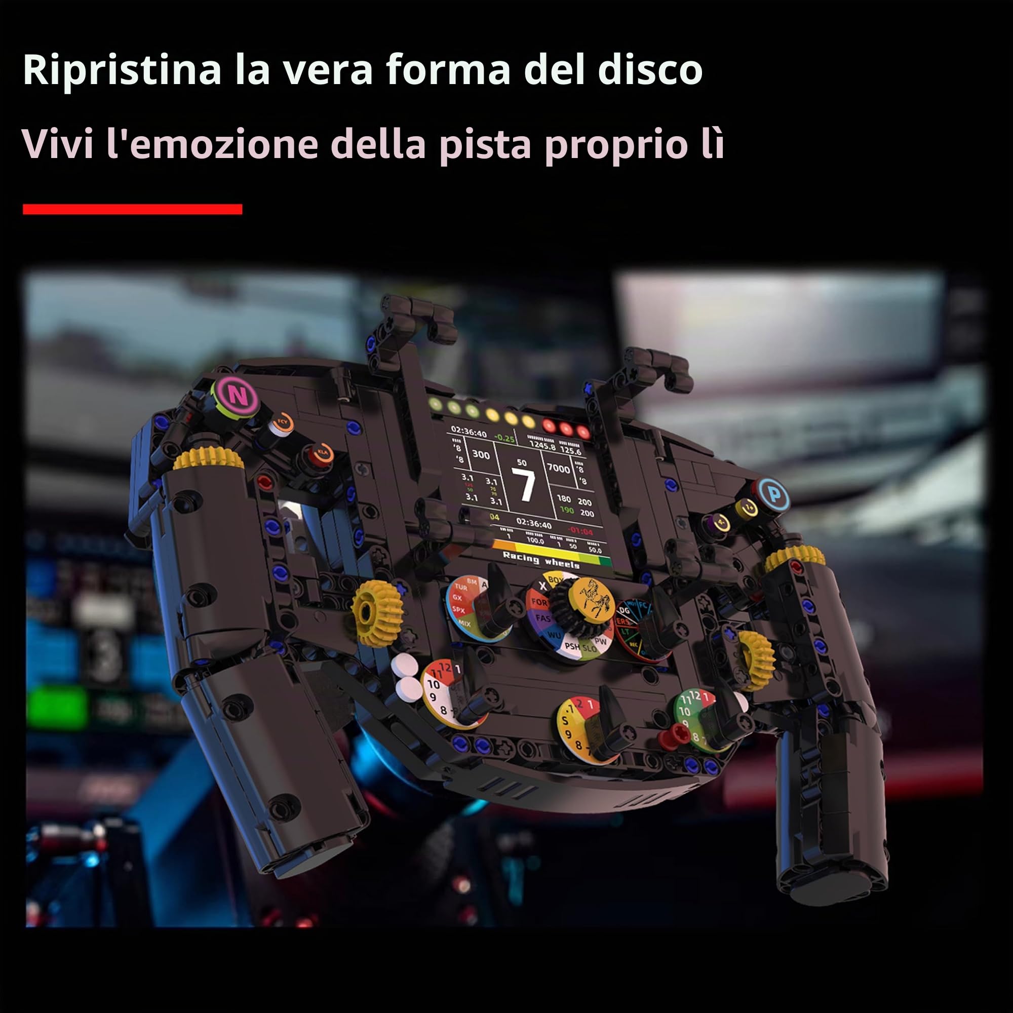 833PCS F1 Racing Car Volante Building Set, un giocattolo di ingegneria stelo con manopole funzioni, pannello di visualizzazione e paddle Shifters, adatto per bambini e collezionisti adulti.