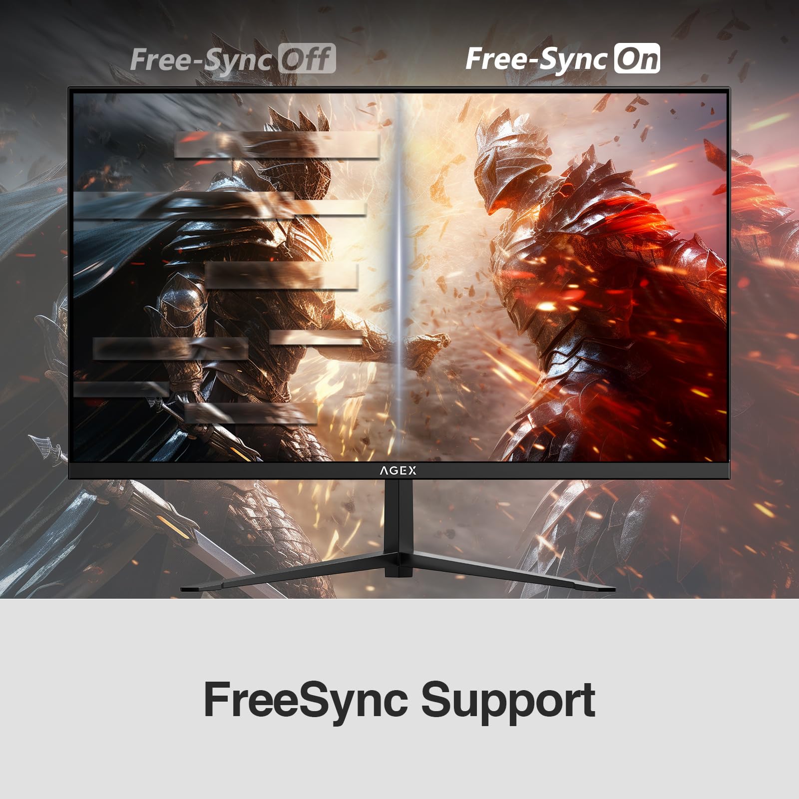 24 Inch 240Hz Gaming Monitor, IPS Panel MPRT 1ms, Full HD 1080P, 300cd/m² Brightness, Adaptive Sync, Crosshair, DP1.4 & HDMI2.0, Black — view 7