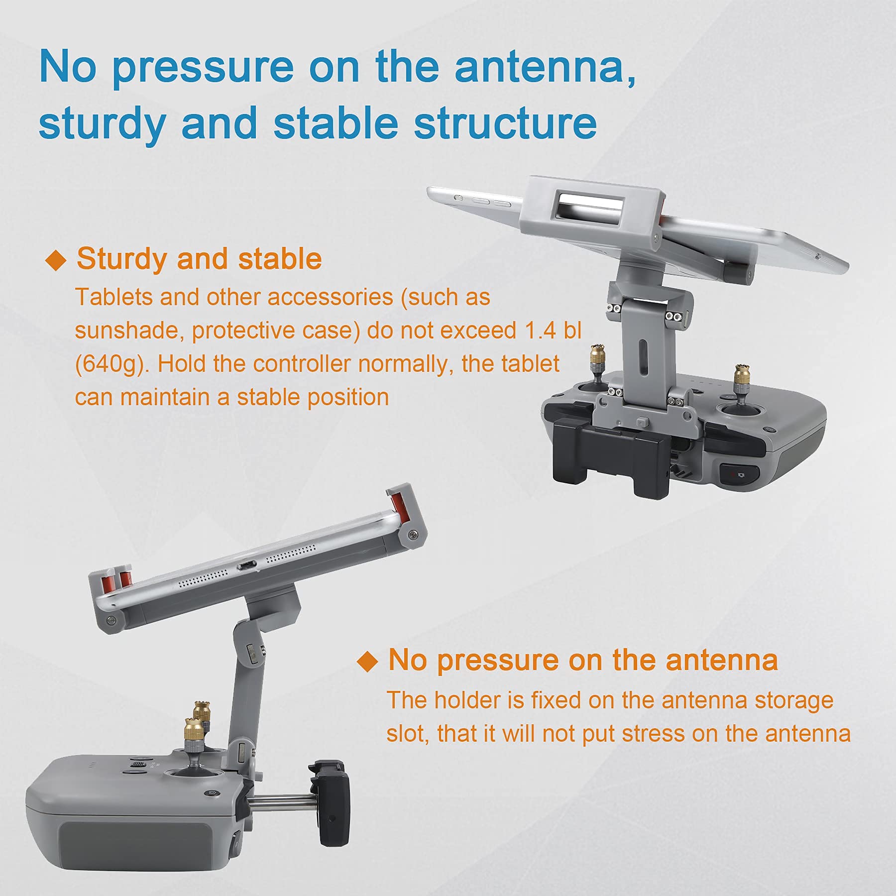 4,7-12,9 cala RC-N3/N2/N1/N1C uchwyt na telefon i tablet do pilota zdalnego sterowania do DJI Neo, Flip, Mavic 3, Air 3S/3/2S/2, Mini 5/4/3 Pro, Mini 4K/2/2 SE Drone, rozszerzone akcesoria