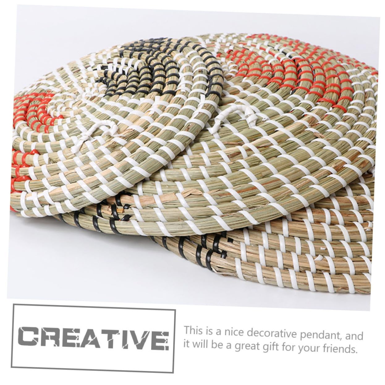 Wandanhänger 3 Stück aus Getrocknetem Seegras Gewebte Wanddekoration für Schlafzimmer und Zuhause Natürliche und Langlebige Wandaufhängung Schlicht und Frisch