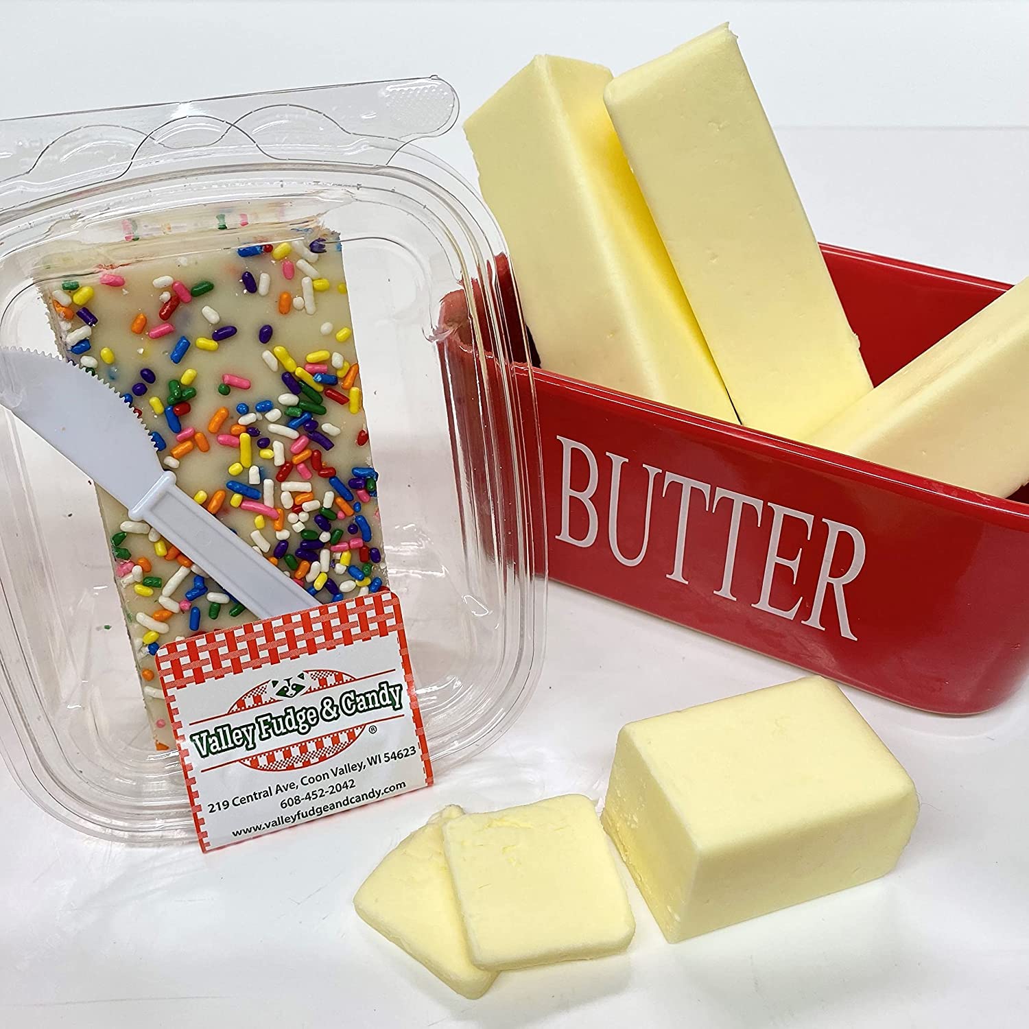 Valley Fudge & Candy Birthday Cake Fudge - Fresh Artisan, Real Butter, Gluten-Free - 1 Pound