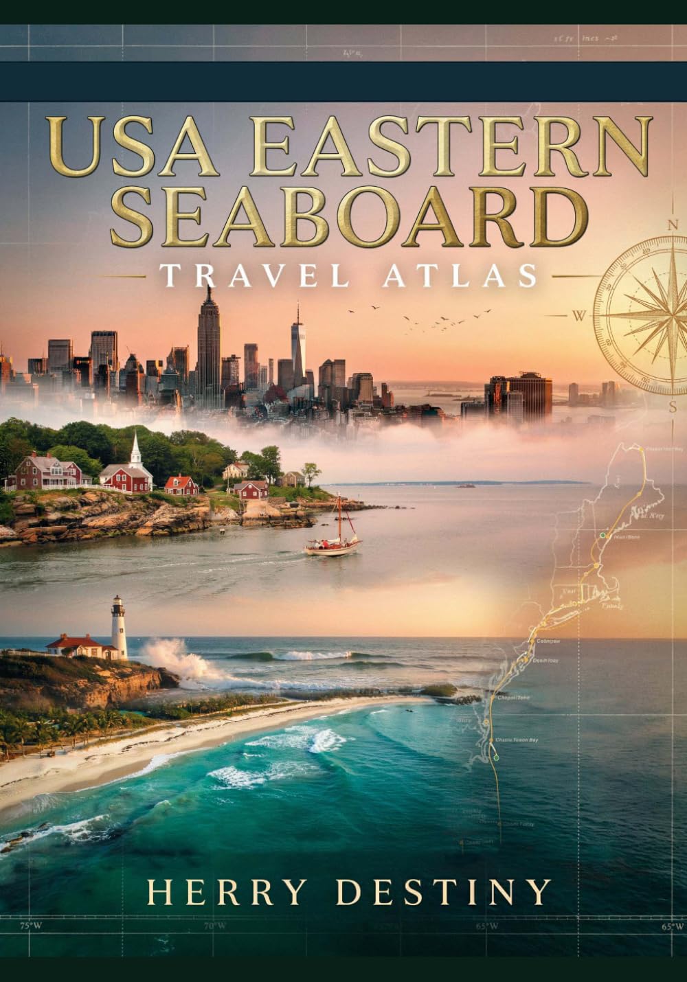 USA Eastern Seaboard Travel Atlas: Coastal Routes & Maps: Scenic Driving Routes, Travel Maps, and Planning Resources for Coastal Adventures