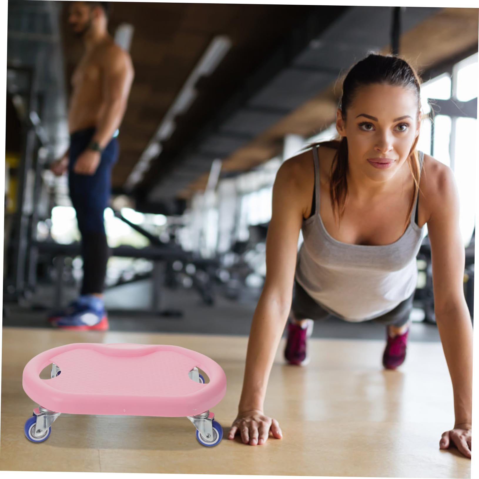Abaodam 1 Juego Disco Deslizante para Ejercicio Abdominal Equipamiento de Fitness con Rodillera Entrenamiento Multifuncional y Silencioso para Fortalecimiento del Abdomen y Tonificación