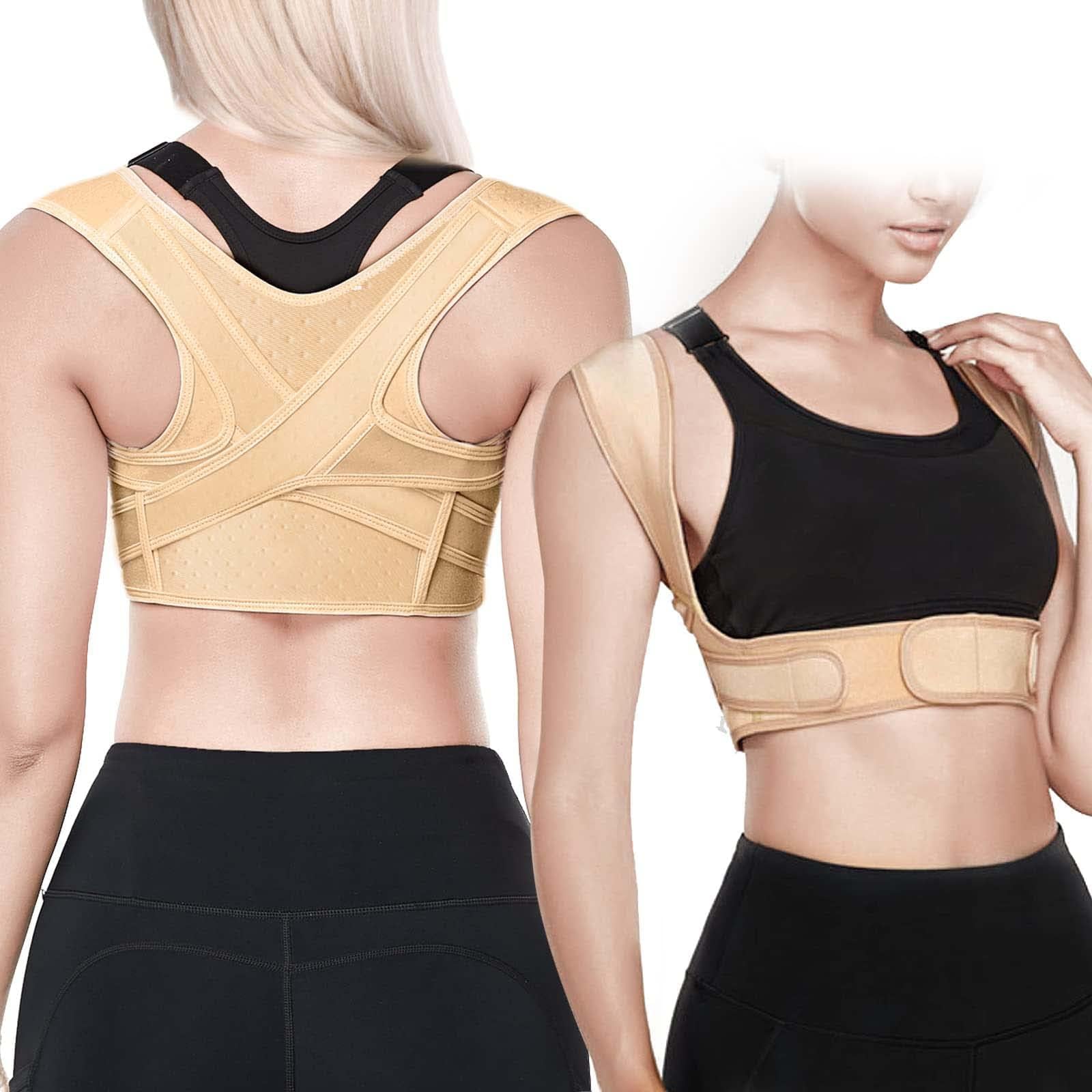 KASTWAVE Posture Corrector for Women and Men, Adjustable Breathable Back Straightener, Clavicle Support, Relax Neck, Shoulder, and Upper Back (S 23"-31")