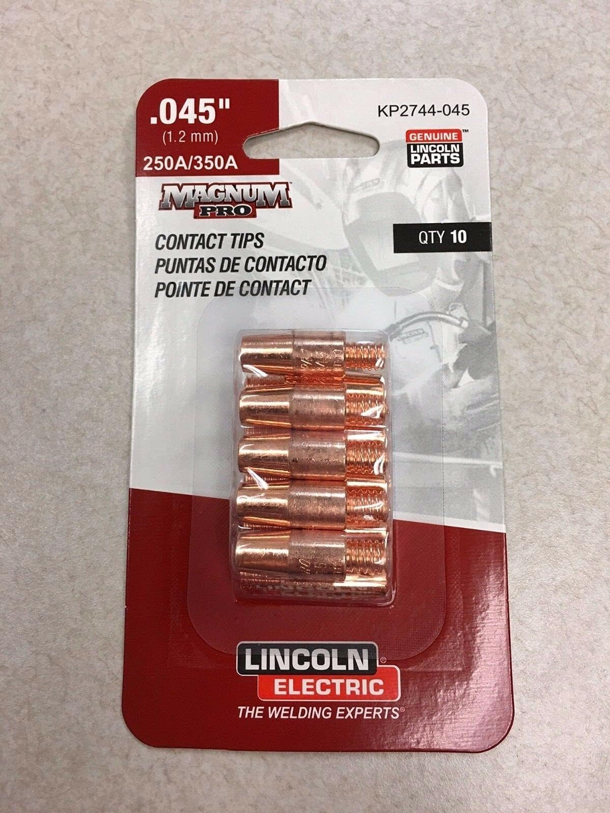 GSPartsGeniune Lincoln 10PK Electric Magnum Pro Contact Tips .045" 250A/350A KP2744-045