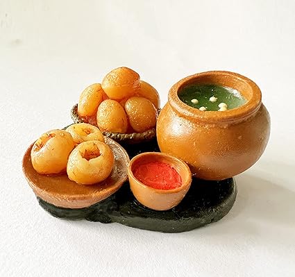 BRIKSHI Golgappa (panipuri) Fridge Magnet Miniature Food 3D Fridge Magnet Best Souvenir Gift 100% Made in India Po_1