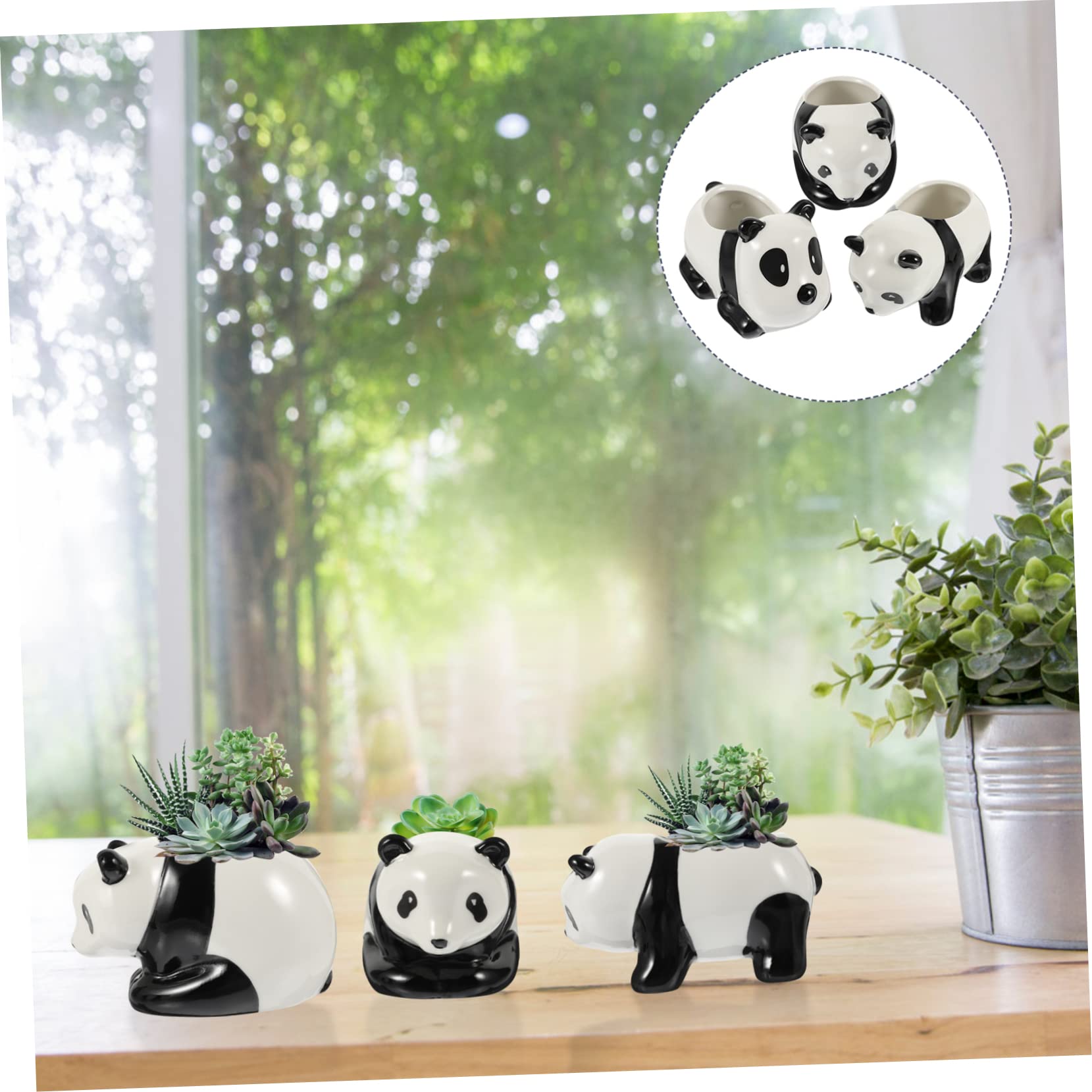 Miniaturowe Doniczki Na Kaktusy Zestaw 3 Ceramicznych Doniczek Bonsai W Kształcie Uroczych Zwierzątek