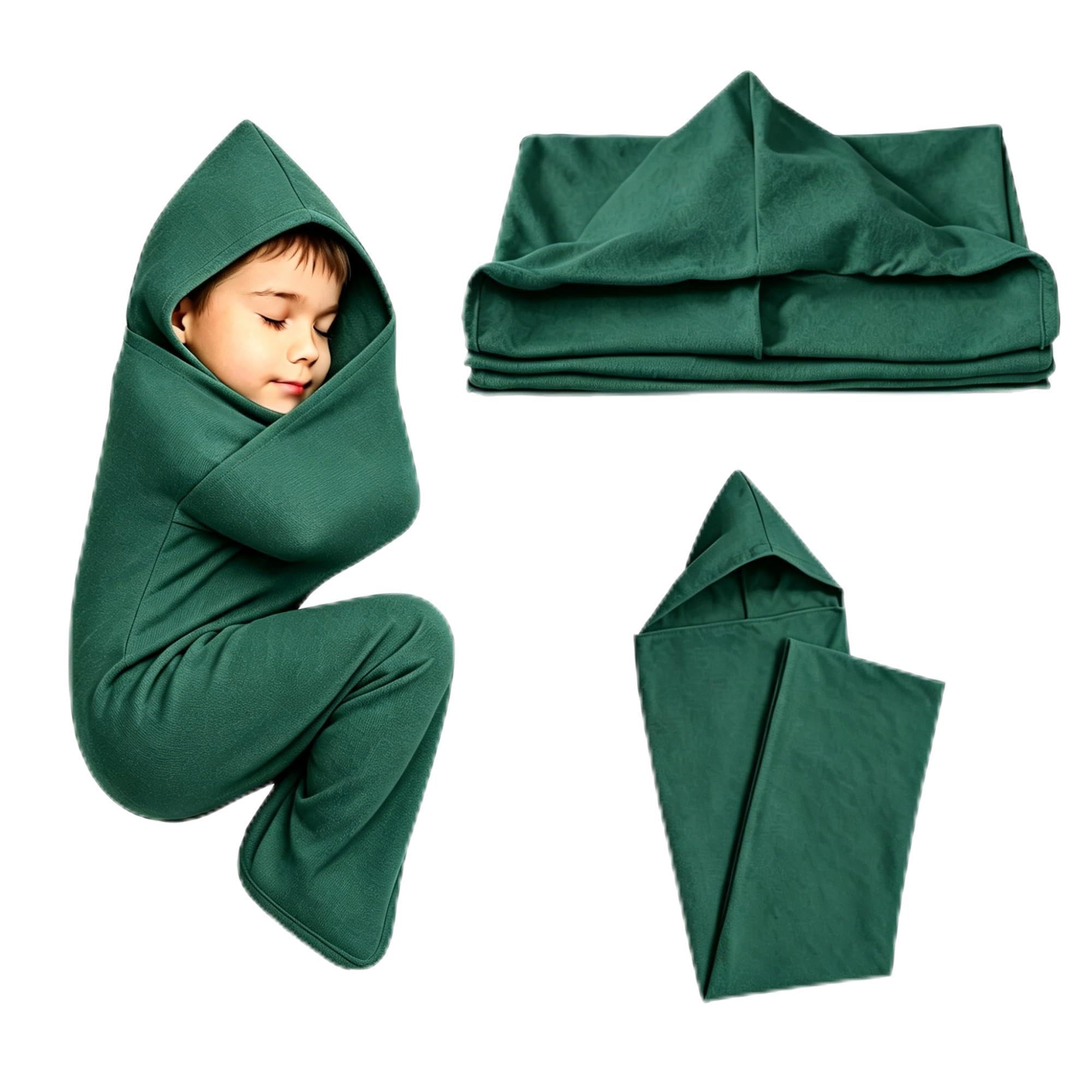 Sleep Pod, 360° Wrap Wearable Blanket, Atmungsaktive Elasthan-Dehnstoff Schlafsack, Umarmung-Drucktherapie Kompressionsbeutel