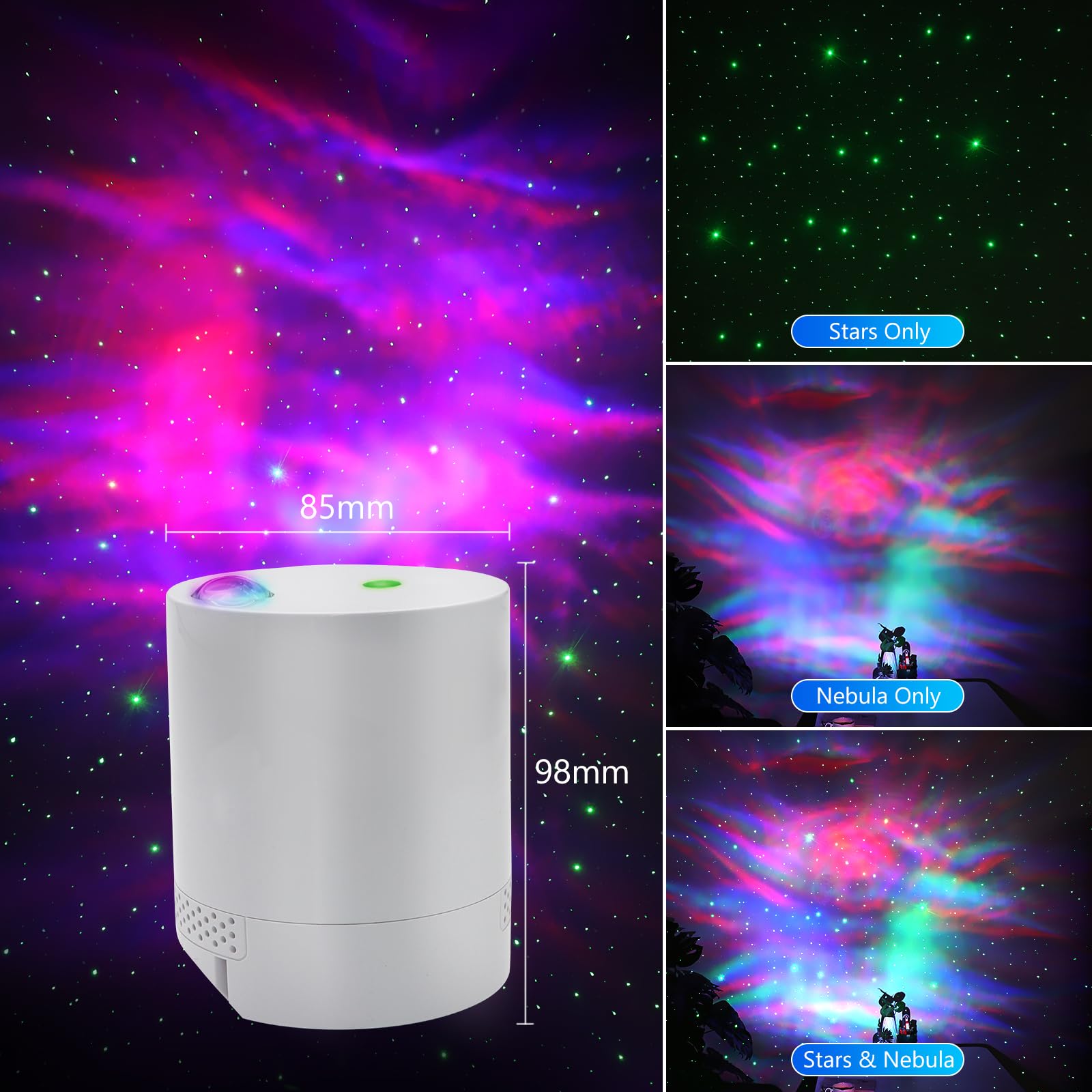 CAIYUE Lampada Proiettore Stelle, squisita luce notturna per bambini, Proiettore Stellare con telecomando, con velocità e luminosità Regolabili.Compleanni, feste, Natale,Regali,Decorazioni