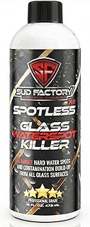 Sud Factory Hard Water Spot Remover for Glass Spotless X2 - Removes Water Stains from Shower Doors, Car Windows, Windshields - Professional Strength 16oz