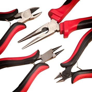 StewMac Guitar Pliers Set of 4, Guitar Tools, String Cutter