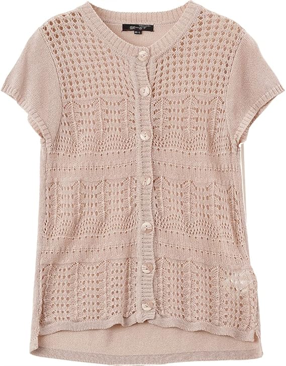 Amazon シニアファッション レディース 透かし編み袖付き ベスト M L ピンク ベスト 通販 Amazon シニアファッション レディース 透かし編み袖付き ベスト M L ピンク ベスト 通販