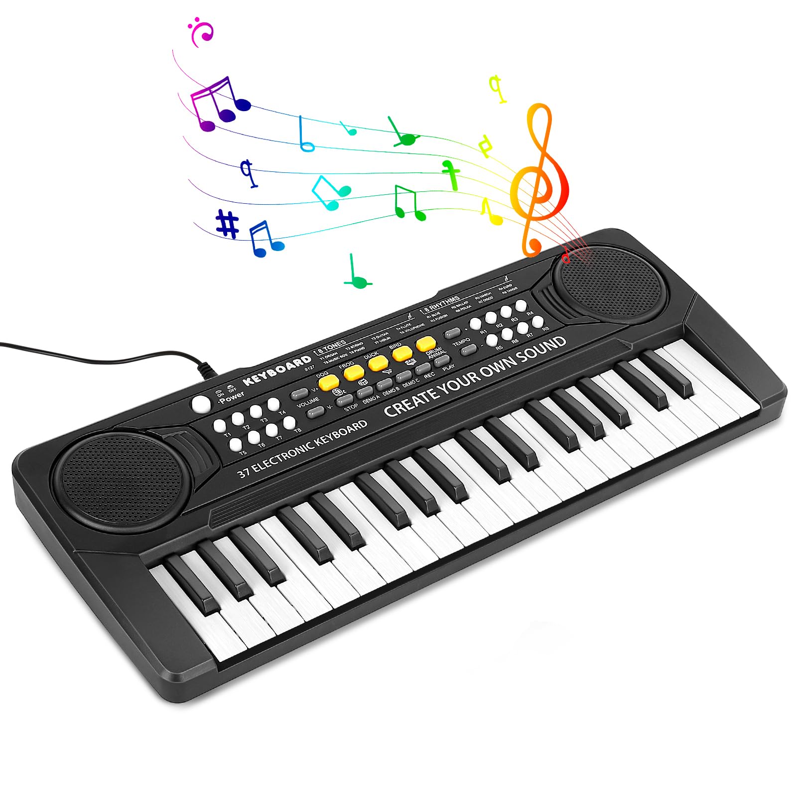 VGEBY1 Tastiera Musicale Elettrica Per Bambini Con Microfono – 37 Tasti, USB – Giocattolo Educativo