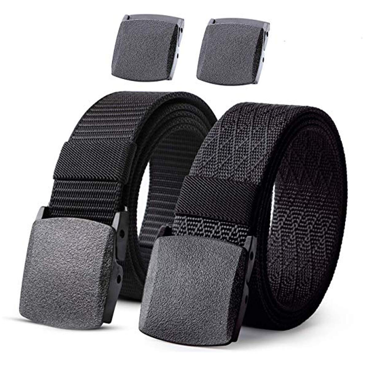 EDIFIER Unisex Nylon & Canvas Waist Belt (BLT065_04_Black)