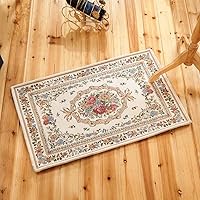 Vista 29 de Ukeler - Alfombra rústica con diseño floral para sala, dormitorio, comedor, Rústico, Rosa (Country Rose)