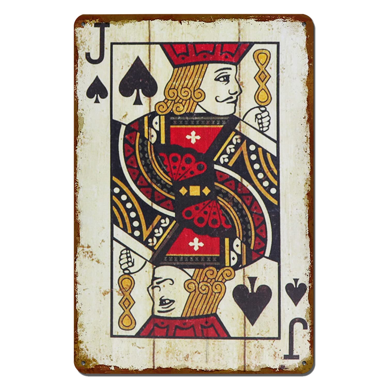 Nostalgique Rétro Poker Pique A Poster vintage en métal pour bar, club Nostalgique Rétro Poker Pique A Poster vintage en métal pour bar, club