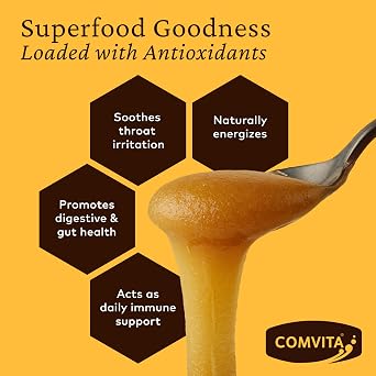 Comvita Manuka Honey UMF 15+ (MGO 514+) Raw, Monofloral - 250g (8.8 Oz) | Raw Manuka Honey New Zealand, Pure Unpasteurized Honey, Superfood for Immune Health, Wild, Use in Tea, Non-GMO