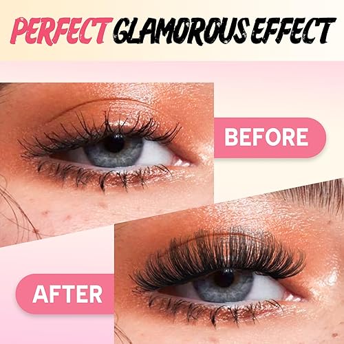 Miniatura 5 de Pestañas postizas naturales de visón, pestañas rusas sintéticas, esponjosas, 10 pares de pestañas postizas de volumen (D03)