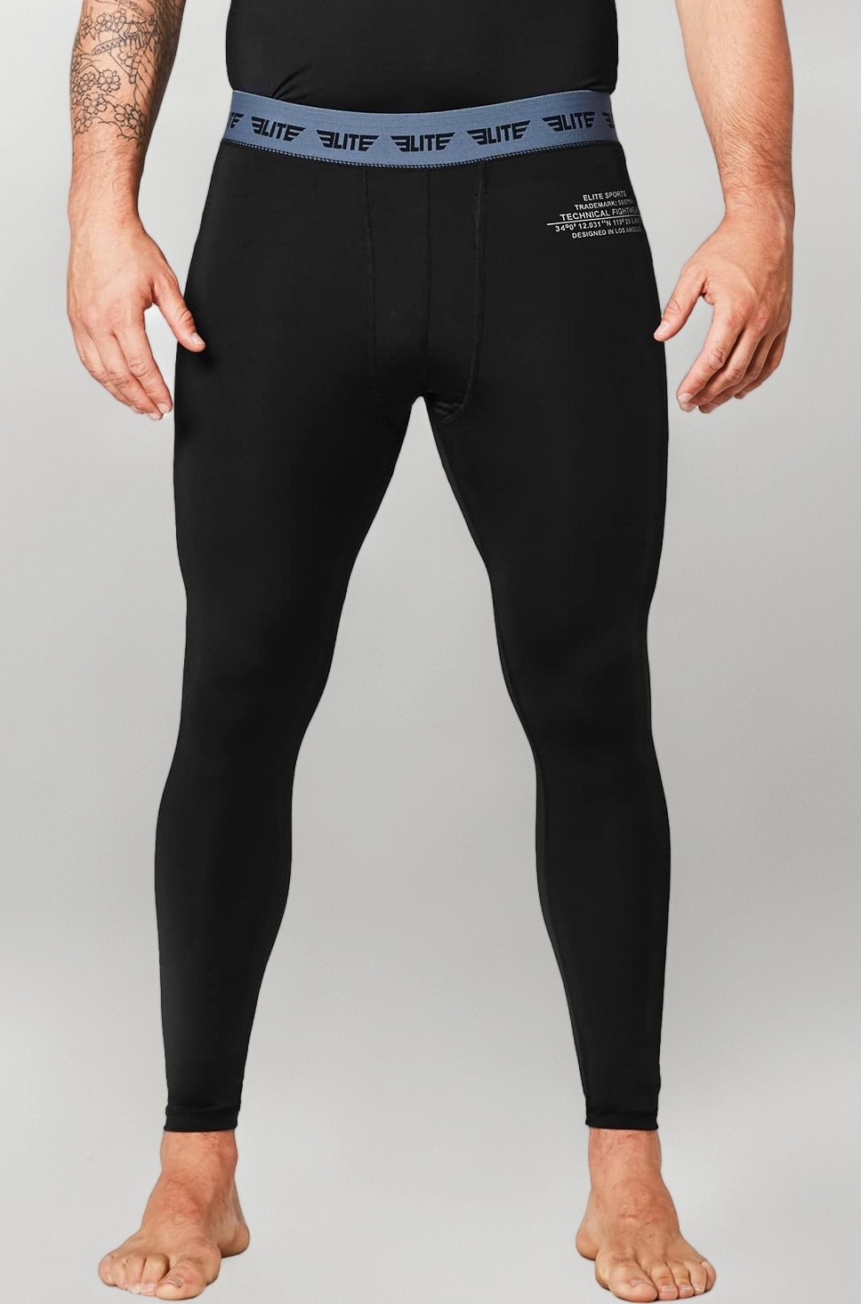 Elite Sports Men’s BJJ Spats Leggings Tights, Best Jiu Jitsu MMA no Gi spat Compression Pants for Men