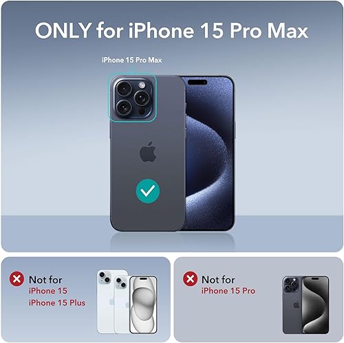 Miniatura 2 de ESR Funda para iPhone 15 Pro Max, compatible con MagSafe, funda protectora de grado militar, funda de teléfono con soporte integrado, cubierta
