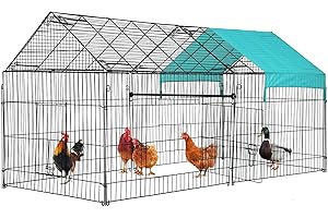 BestPet Premium 87" x 41" Large Metal Goat Cage with Cover