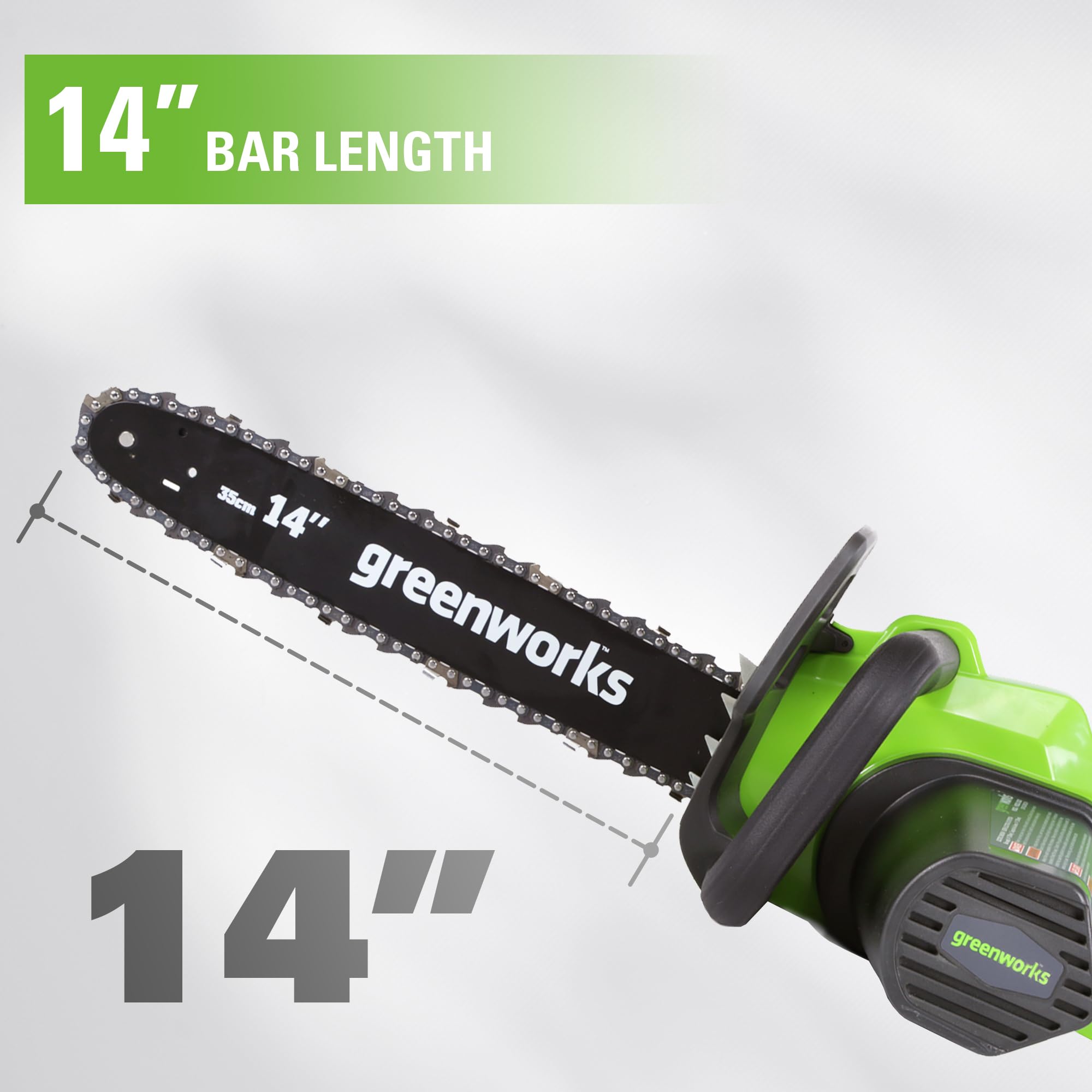 Greenworks Combo de barra de motosierra y cadena de repuesto de 14 pulgadas para 20222