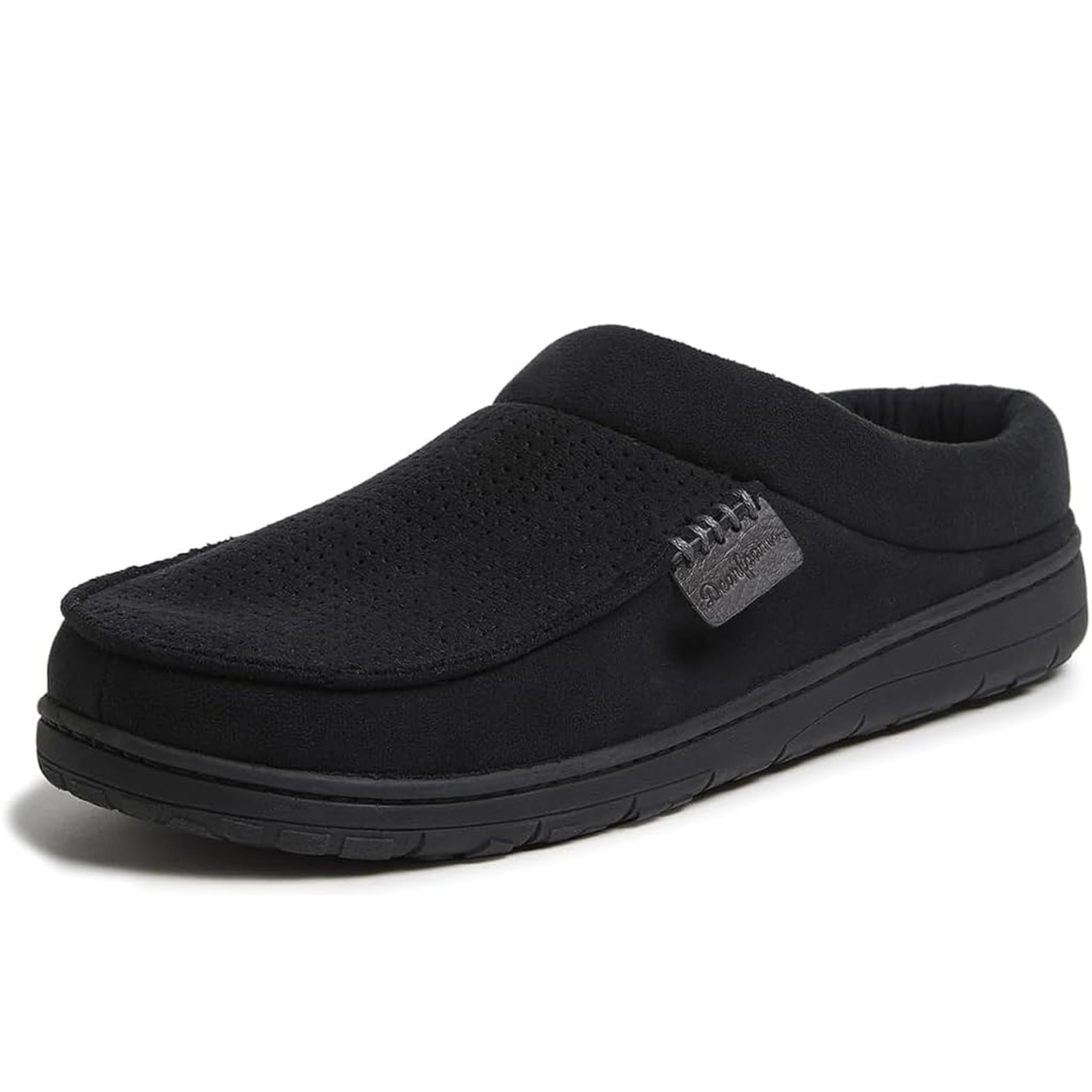 Dearfoams Men’s Brendan Indoor/Outdoor Breathable Memory Foam Clog House Shoe with Wide Widths Slipper