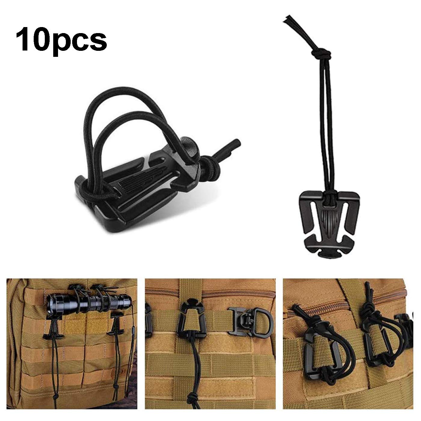 Taktyczny zacisk zmiany biegów 33 szt. Molle Tactic Molle Accessories Molle, zamek D-ring, elastyczny sznurek web dominator, brelok do kluczy, gwizdek i 360 zacisków obrotowych Molle akcesoria