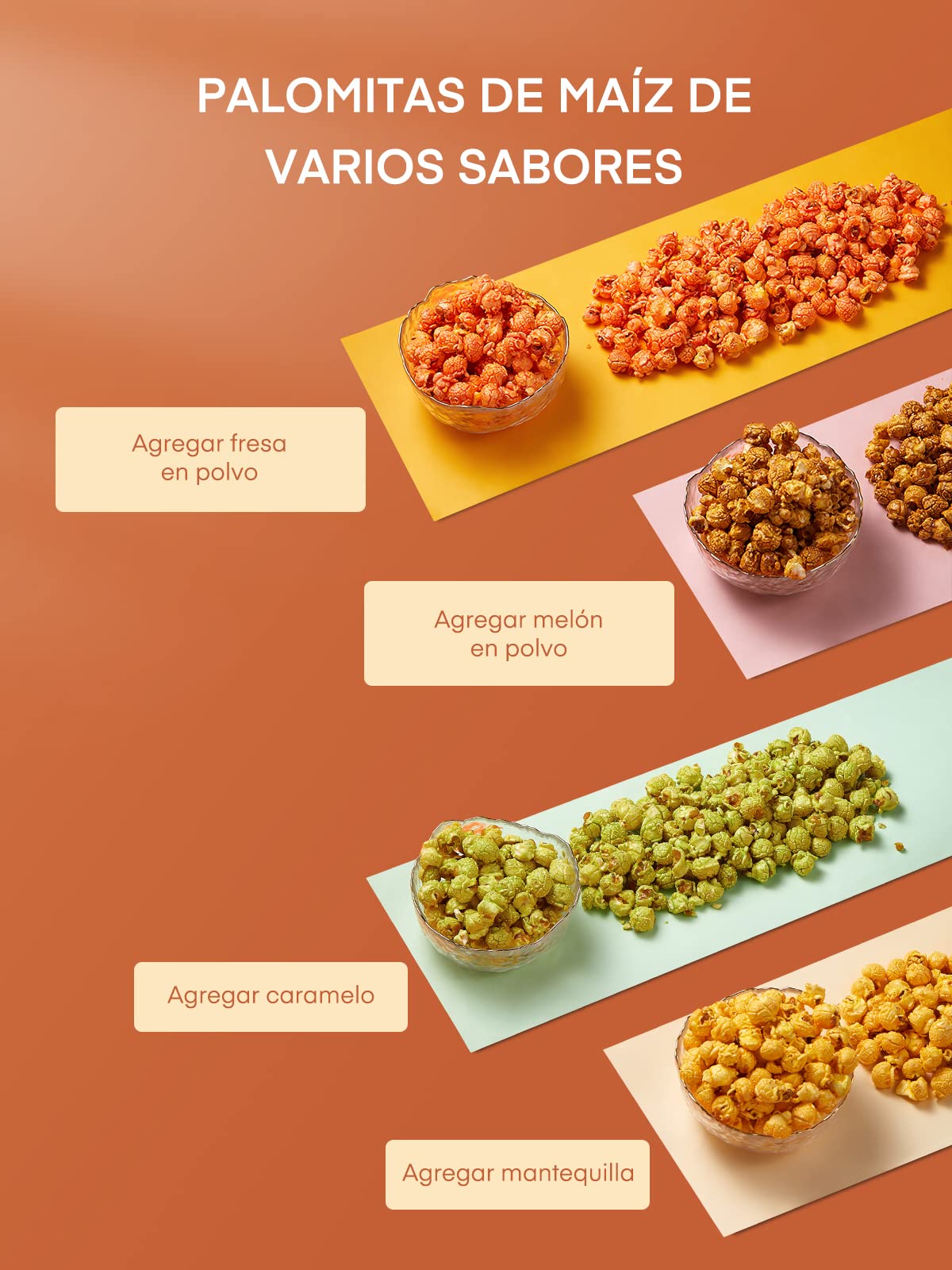 HOUSNAT Palomitero, 1200W Máquina Eléctrica de Palomitas con Aire Caliente, Palomitas de Maíz listas en 2 Minutos, para Fiesta, Noche de Película, Partido de Fútbol, Blanco